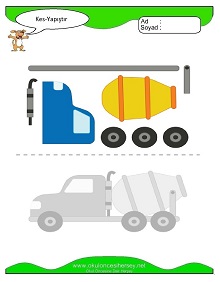 Kes Yapıştır Çalışma Sayfaları